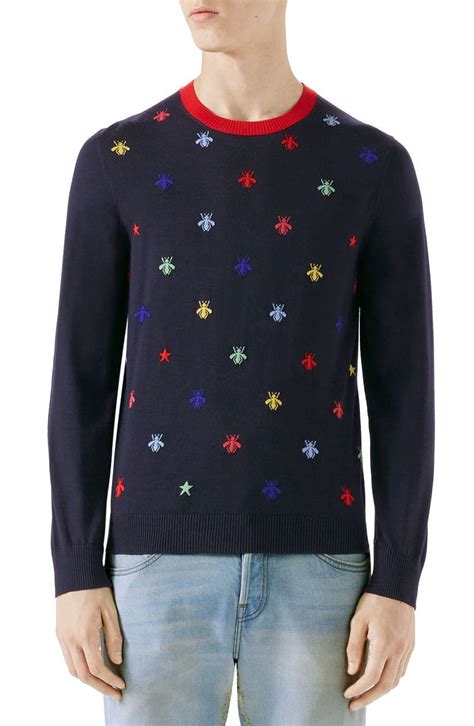 gucci womens sweaters|gucci bee embroidered sweater.